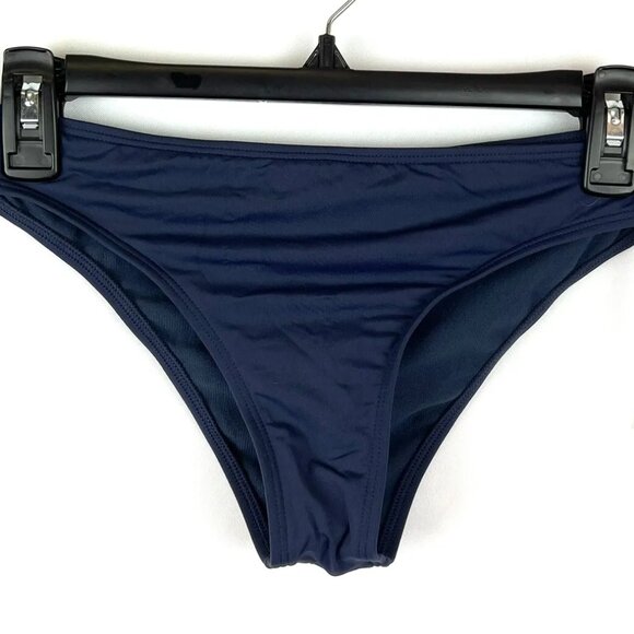 Roxy Women’s Dark Blue Cheeky Bikini Bottom Size L - Picture 1 of 3